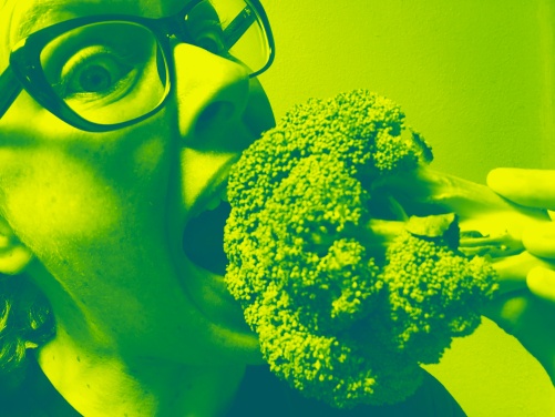 self-portrait with broccoli