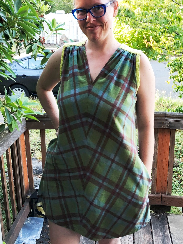 plaid flannel dress